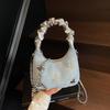 Butterfly Small Cloud Shaped Pu Bags Handbag Ruched Detailing Strap Shoulder