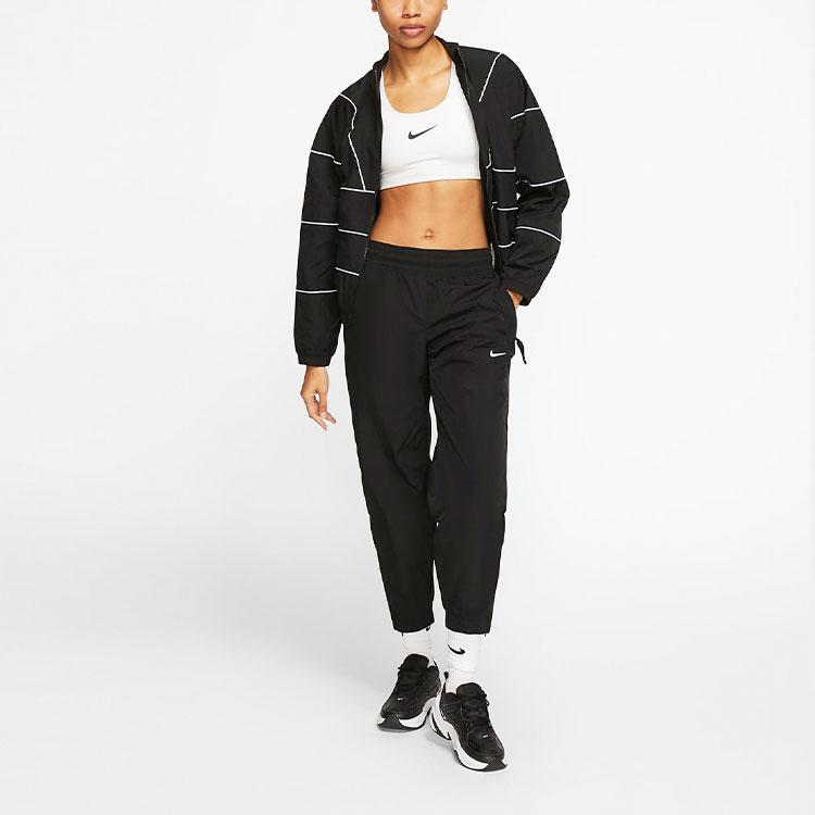 Nike Solid Color Logo Jogger Pants Women Bottoms Black DB9393-010