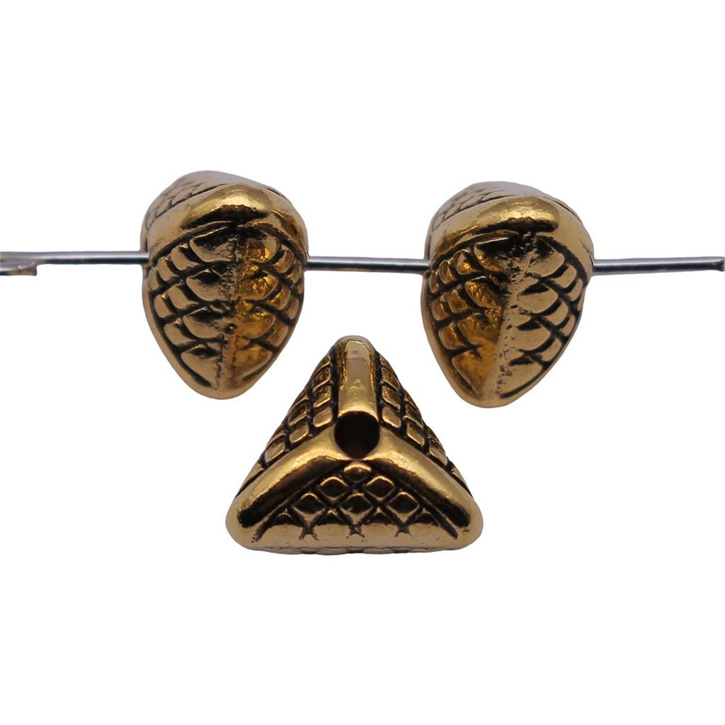 Floral Edge Spacer Beads Ornate Metal Small Hole Charms For Bohemian Beading Supplies