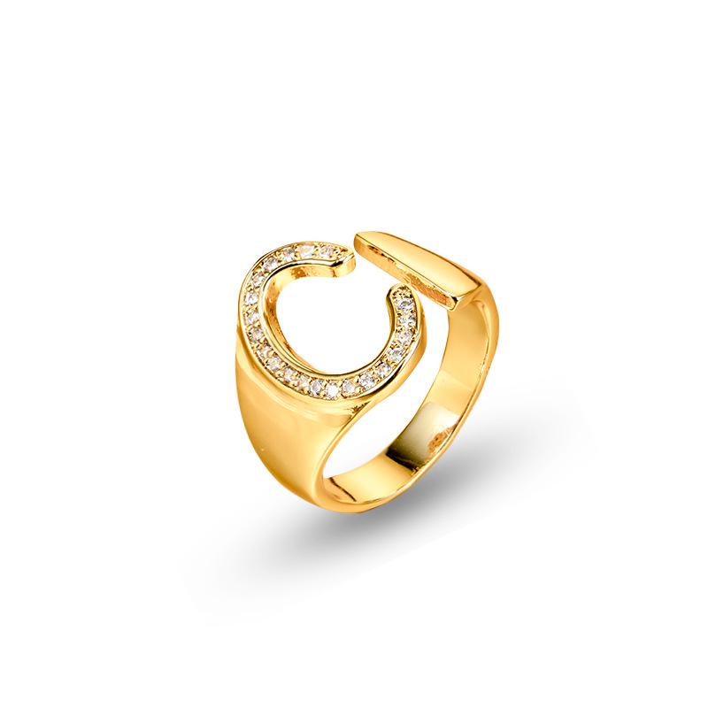 26 English Alphabet Adjustable Women's Fashion Rings