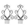 2 Set Candle Holder Wall Sconce European Style Swirl Iron Art Pattern Wall Mounted Candle Holder