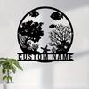 Metal Fish Coral Reef Wall Art Hanging Home Aquarium Decor