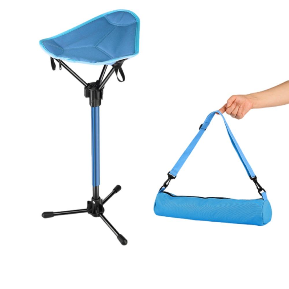 Aluminum Zinc Zinc Alloy Tripod Stool Folding Chair Stable Adjustable Hiking Chair  Travel