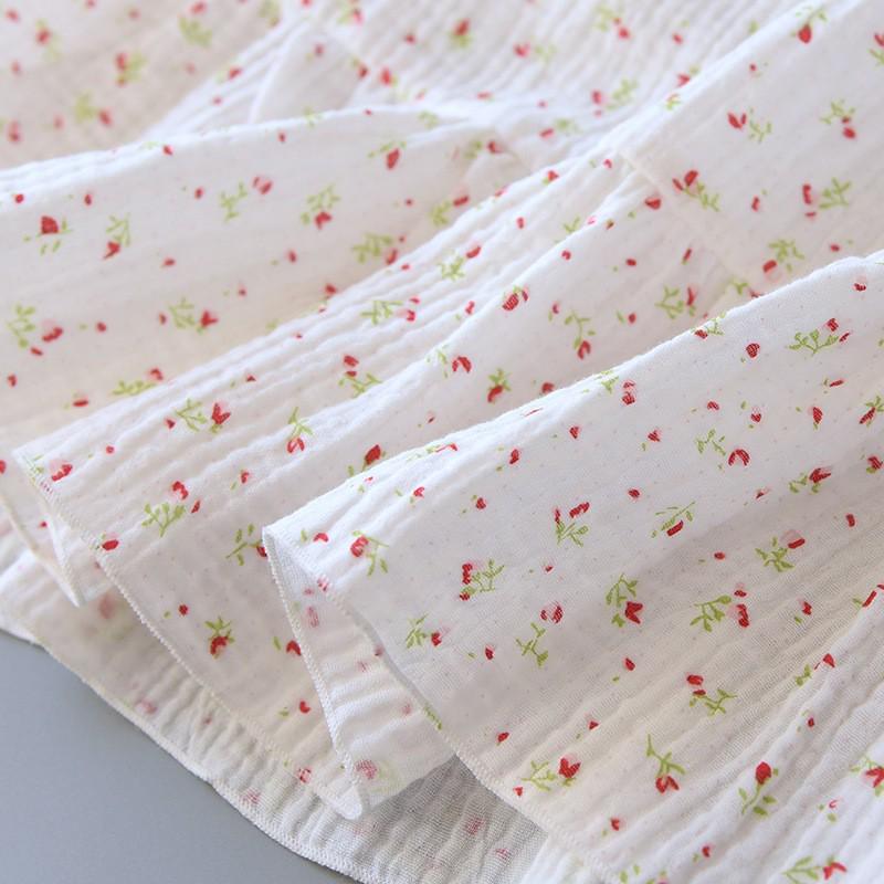 Women's Cotton Crepe Nightgown: Sleeveless, Sweat-Absorbent, Comfortable, Loose-Fit Sleepwear for Spring/Summer