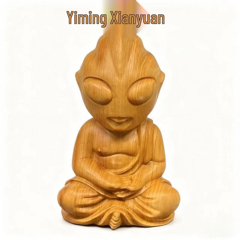 Rosewood Carved Pixiu Ornament: Gourd & Dragon Turtle Handicraft