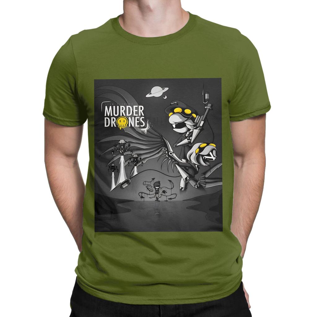 murder drones black Funny 100 Cotton TShirt Murder Drones Tees Tops For Unisex
