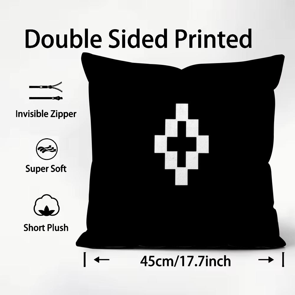 M-Marcelo Burlon Trend Brand Cushion Cover Pattern Printed Pillowcase for Living Room Sofa Cushion Cover & Bedroom Decor
