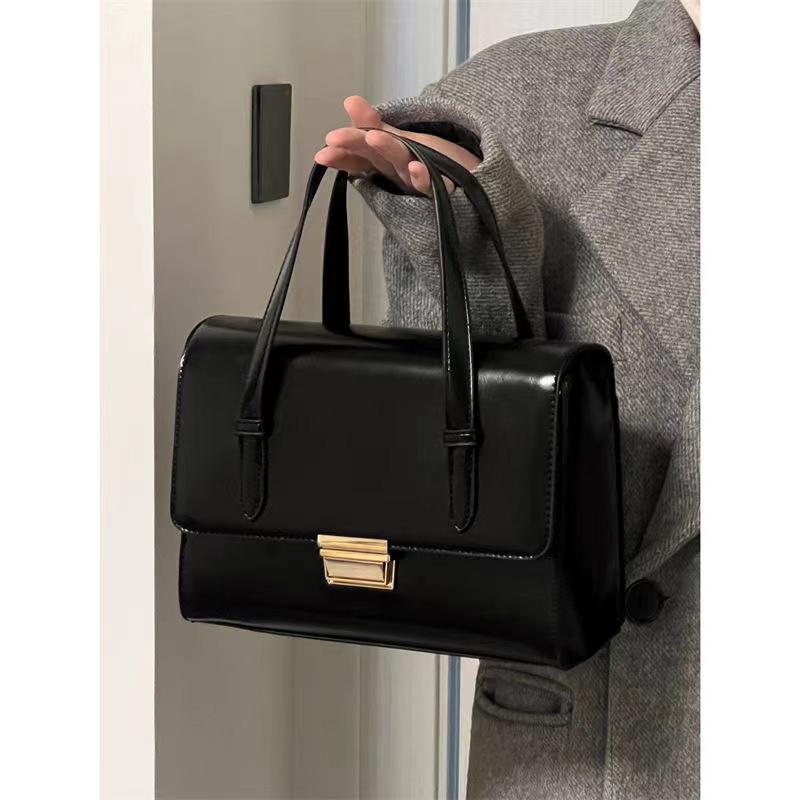 

Ретро простые черные сумки для женщин корейские модные сумки через плечо на одно плечо женские универсальные школьные рюкзаки для поездок на работу (20cm<Max Length<30cm)