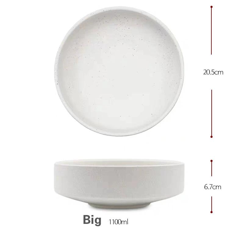 Japanese Creative Ceramic Bowl Salad Thick soup bowl Stewed soup Restaurant Fashion Dishes Deep Fruit bowl plate dishes