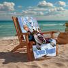 Custom Name Ultra-Soft Beach Towel with Elsa Theme,Ideal for Pool - Camping, Diving - Perfect Travel Essential, Vibrant Beach Towel.