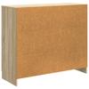 Sideboard In Sonoma Oak Finish 89 X 34.5 X 77 Cm Engineered Wood