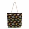 Feather print thick rope single-shoulder beach bag 7221
