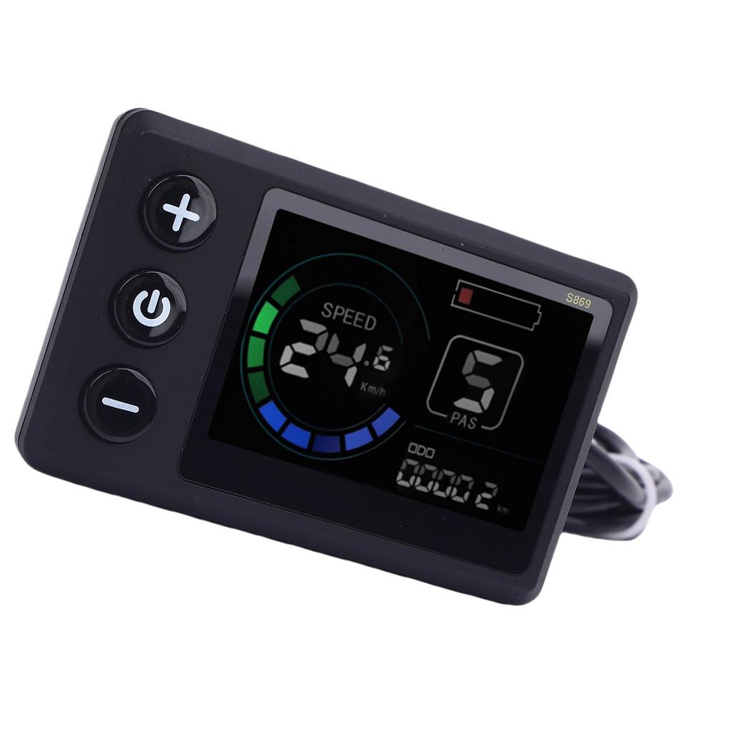 Electric LCD Display Meter S869 DC 24V 36V 48V LCD Display Screen Control Panel with SM Plug for Electric Bike Scooter