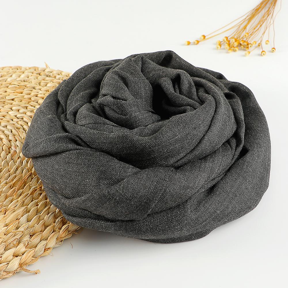 New Muslim Linen Cotton Scarf Hijab Big Size Soft Shawls For Women Muslim Scarves Solid Color Wraps Ladies Headband 190*100cm