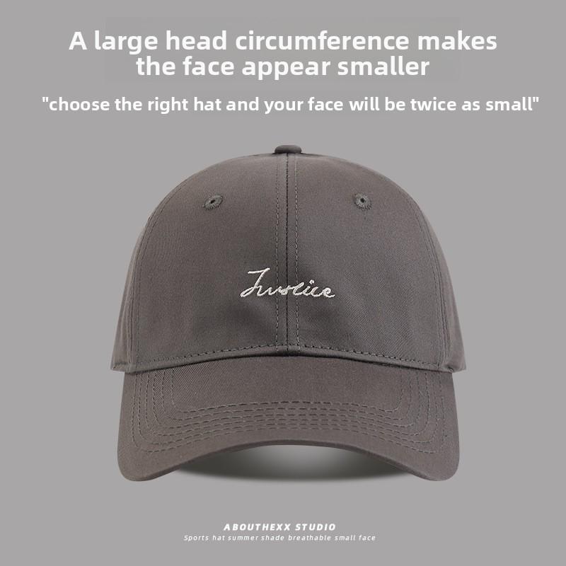 Cotton Baseball Cap With Embroidered Letters For Summer Sun Protection And Casual Style
