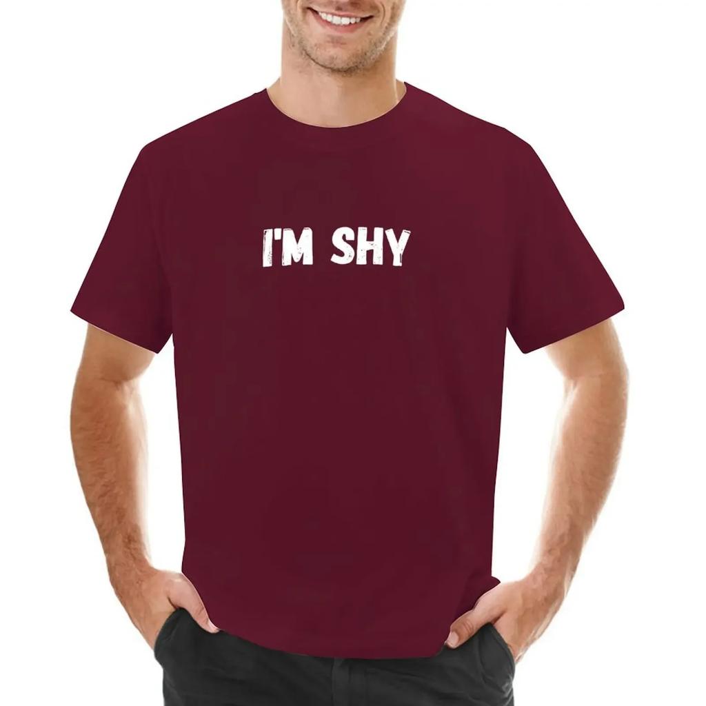 I'm shy T-shirt customizeds summer top sports fans graphic t-shirts funny