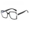 Color Matching Personalized Women's Fashion Glasses Transparent Lenses Retro Trend Suitable for Daily Travel Accessories