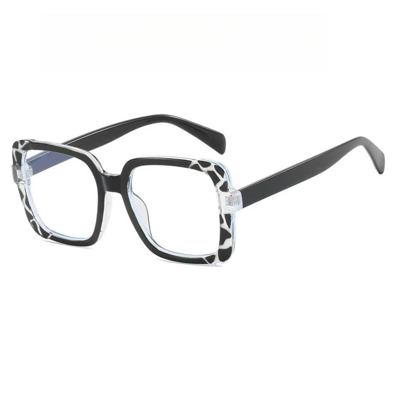 Color Matching Personalized Women's Fashion Glasses Transparent Lenses Retro Trend Suitable for Daily Travel Accessories