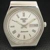 GENUINE VINTAGE SEIKO 5 AUTOMATIC 6349A JAPAN MENS WHITE DIAL WATCH a708331-1