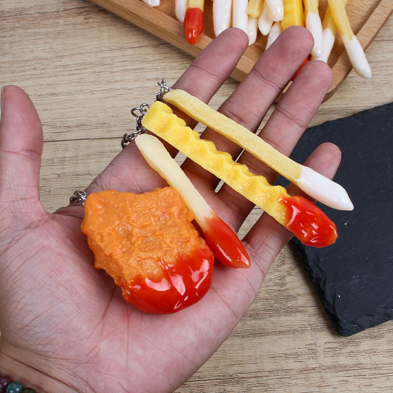 5Pcs Simulation French Fries Artificial Chicken Chunks Fake Food Model estern Restaurant Window Display Props Home Decor