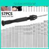 57pcs Mini Micro Alloy Twist Drill Bits Set For Precise Hand Diy Woodworking Tasks