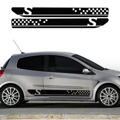 For Renault Clio Car Sticker Auto Door Side Vinyl Wrap Decals Kit Waterproof Auto Wrap Film PVC Decals Car Accessories Exterior