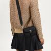 Coach Amelia 16 Borsa a Tracolla in Pelle con Patta e Tracolla Staccabile Monocolore Piccola da Donna Nera CP001-IMBLK