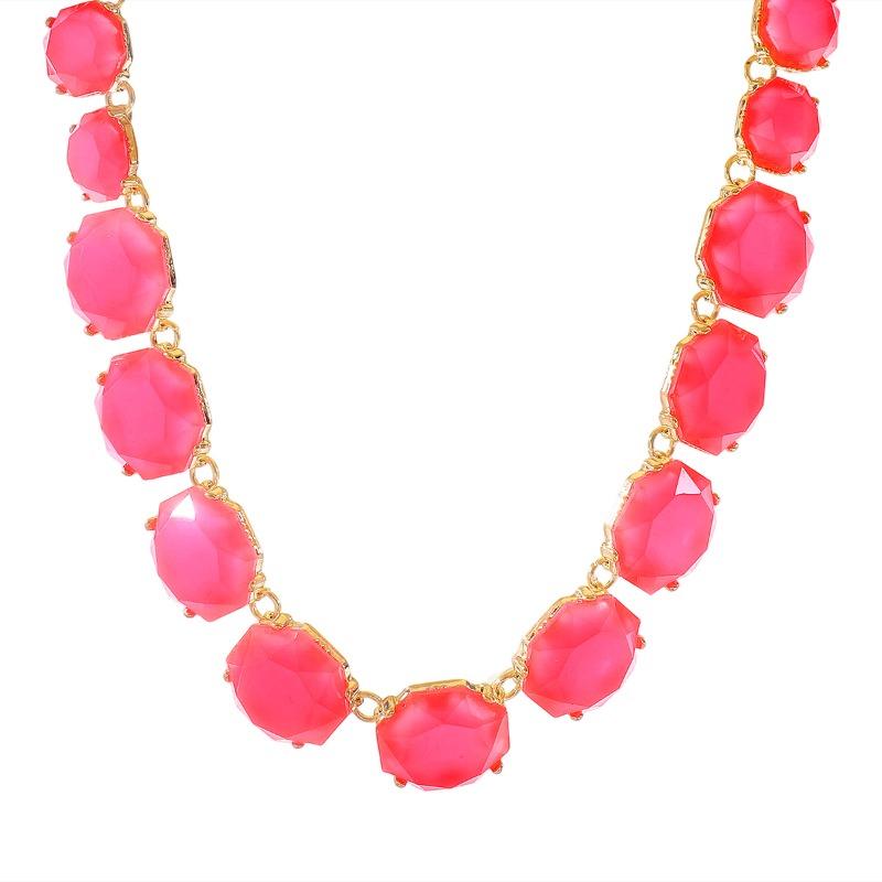 Catena da collo in gel per abbinamento colori Meier, set di orecchini con collana geometrica bohémien ZA da donna