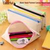 Bojin Canvas DIY Blank Pencil Case for Student Art - Perfect for Hand-Painting for Boys and Girls