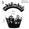 12pcs/set Halloween Hollow Paper Cup Spider Web Pumpkin Horror Castle Cake Wrap