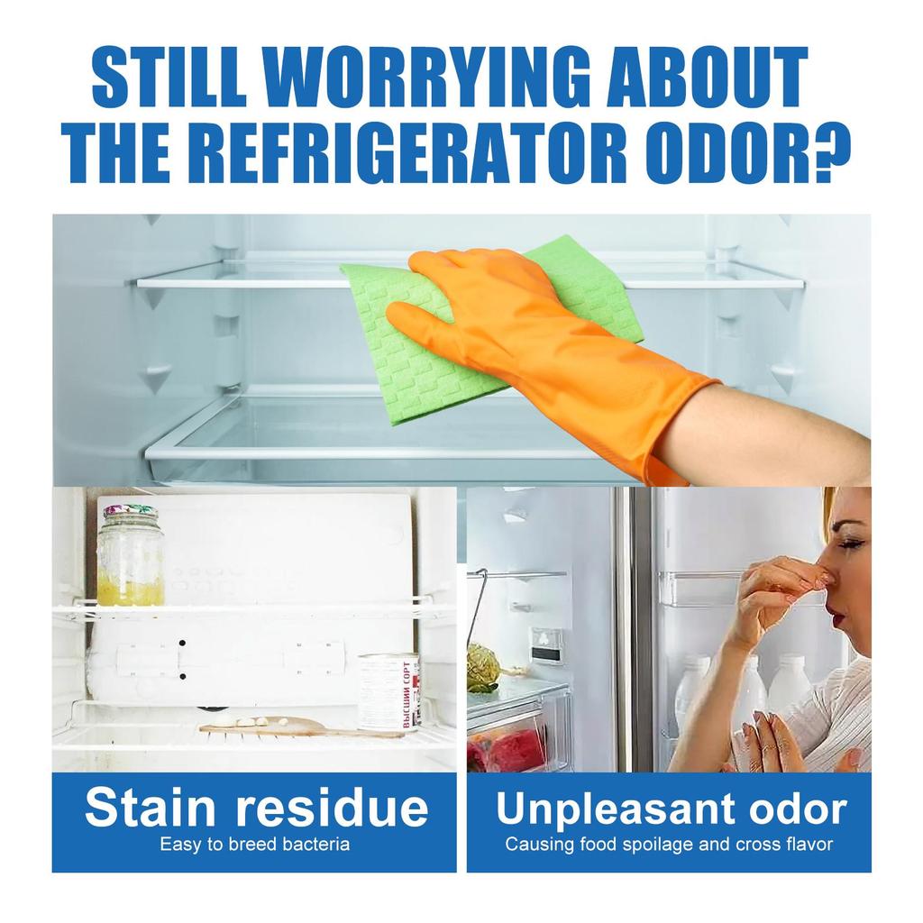 Jakehoe Refrigerator Cleaning Tablets Refrigerator Freezer Deep Cleaning Dirt Removal Odor Removal Effervescent Tablets