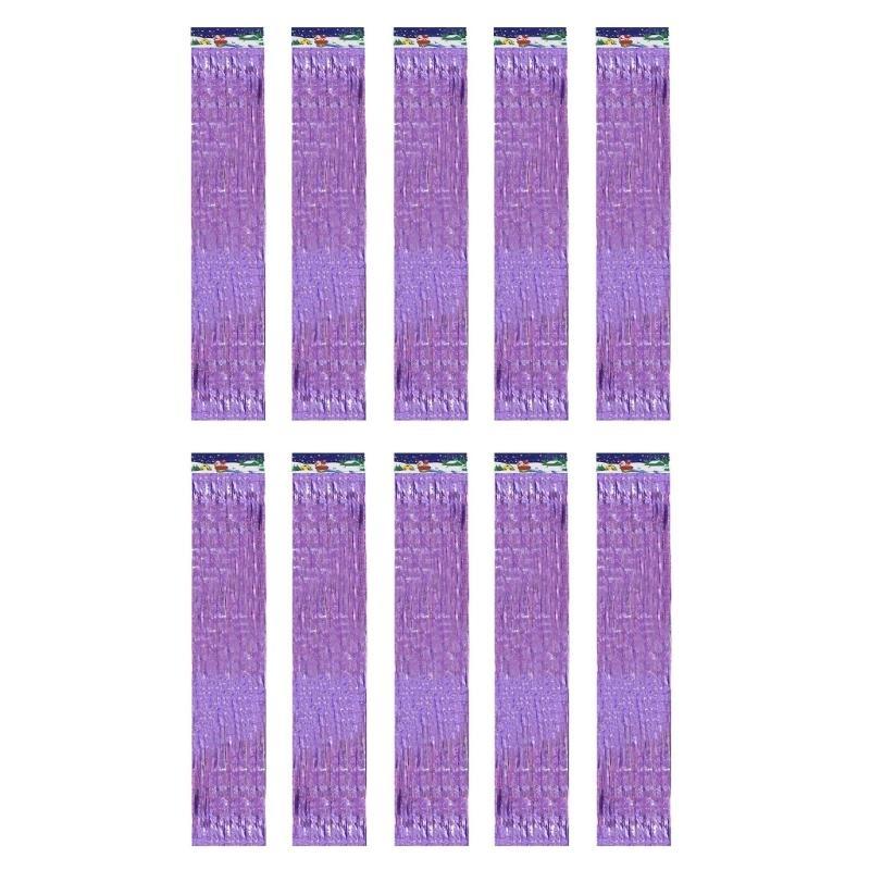  User Friendly PET Shimmering Tinsels Fringes Trim Pack of 10 Christmas Holiday Decors for Indoor DIY Crafting