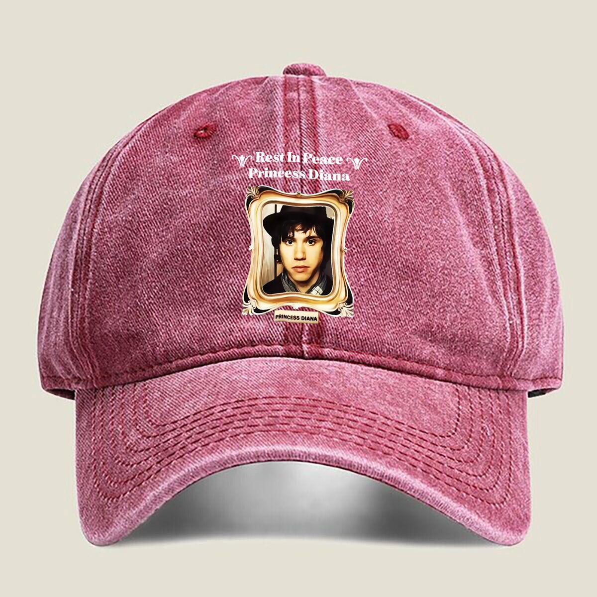 Princess Diana Memorial Tribute Fashion Washed Baseball Cap Hat Outdoor Activities One Size