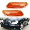 Amber Lens Front Side Marker Lamps Housings For 2001-2007 Mercedes W203 C-Class