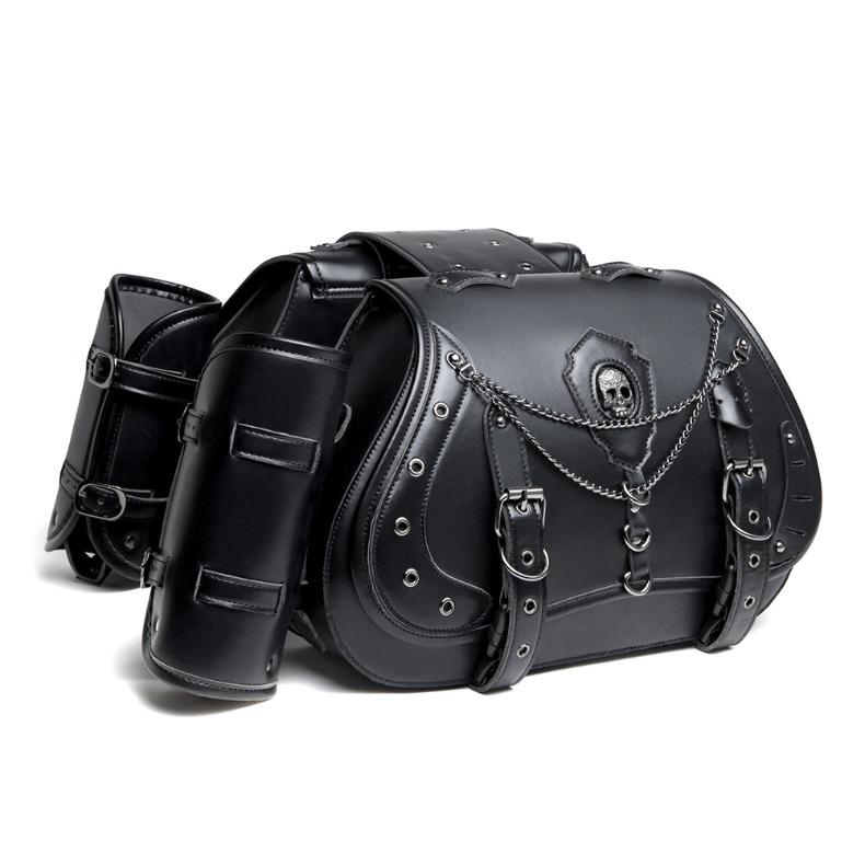 One Pair Motorcycle Saddle Bag Cruisers Saddlebags Punk Style Moto Bike Bag Not Easily Deformed Outdoor Riding Luggage Equipme