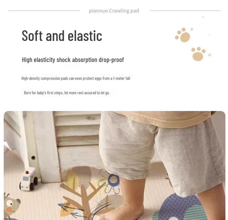 Foldable XPE Baby Crawling Mat: Thick, Odorless Foam Floor Mat for Infants.