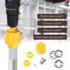 A03F-1/2 Inch 3/4 Inch 1 Inch PVC Thread Maker Tool 8PCS Plastic Pipe Tap Die Dies For Electric Drill Pipe Threader Plumbing Too