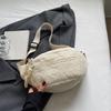 Women Fleece Sherpa Chest Bag Small Size Fanny Pack Trendy Shoulder Bag Cute Waist Pouch Sling Bum Bag Travel Crossbody Bags