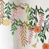 Paper Flower Garland, Party Garlands, Rectangular Paper Leaves Banner Decorations, Wall Decoration, Wedding, Birthday, Baby Shower