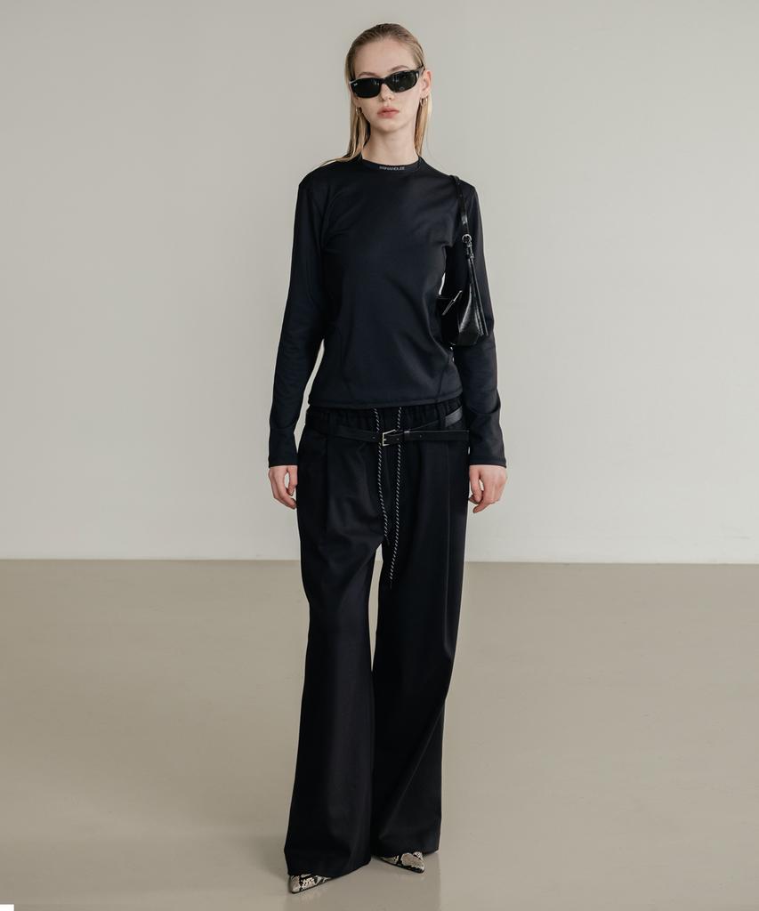 SSIN AND LEE (W) Active Long Sleeve Jersey Top Black