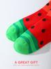 1 Pair of Mid-calf Unisex Socks In a Novelty Ice Cream Design, a Unique and Interesting Festive Gift.