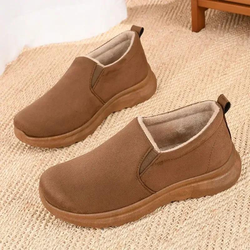Fashion Hot Selling  Women's Shallow Cut Flat Sole Thin Cotton Shoes Anti Slip Winter New Women's Shoes 2024 New Black Women's Boots