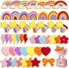 50Pcs Halloween Patches Chenille Patches Self Adhesive Embroidered Pumpkin Ghost Stick On Patch Stickers For Hats Bags Jackets