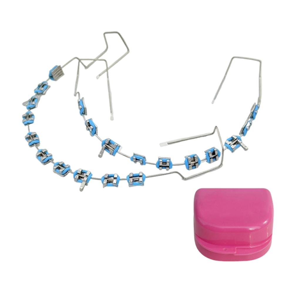 New Metal Wires Bracket Dental Fake Braces With/no Storage Box Colored Dental Decor Braces Dental Fashion Decoration Dental Tool