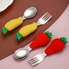 2Pcs Pack Stainless Steel Fruit Fork A ,  Cutlery Set Perfect For Fruits Ice Cream And Cake