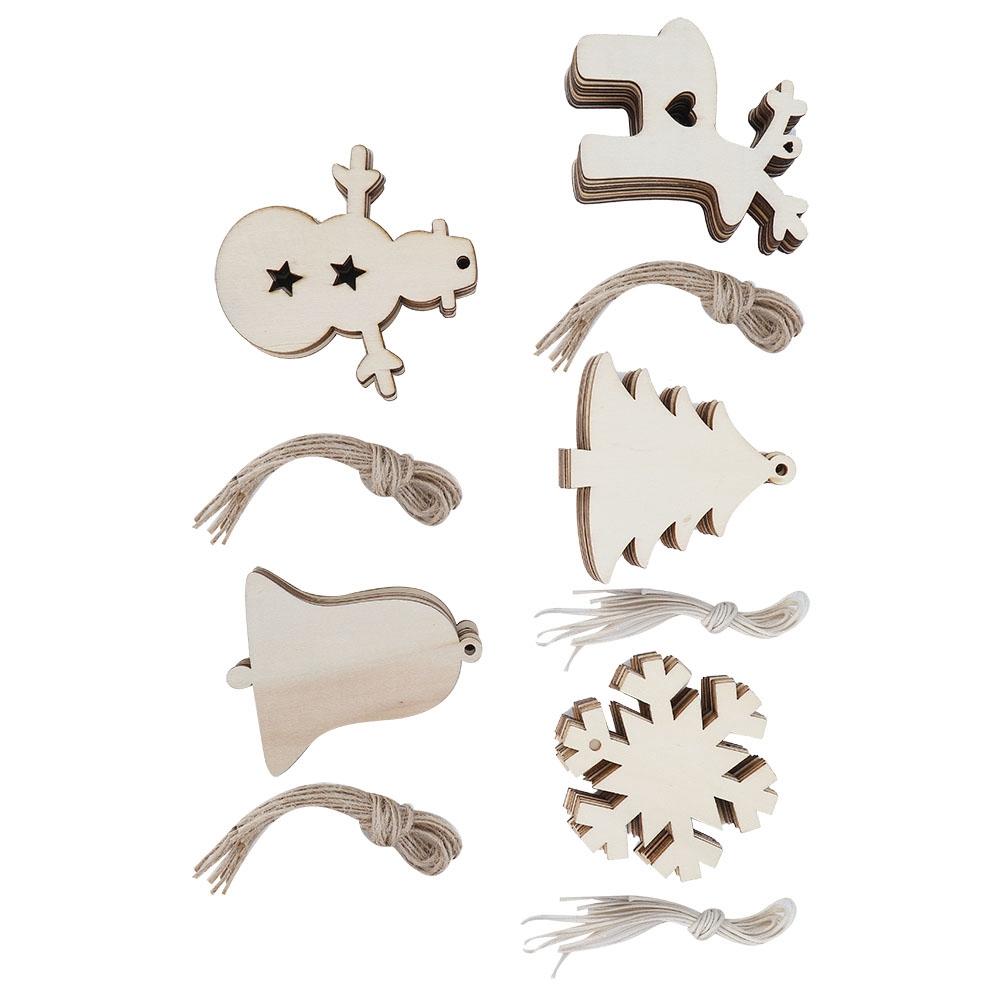 Innovative DIY Wooden Pendant Hanging Ornaments Crafts for Home Christmas Tree Decoration