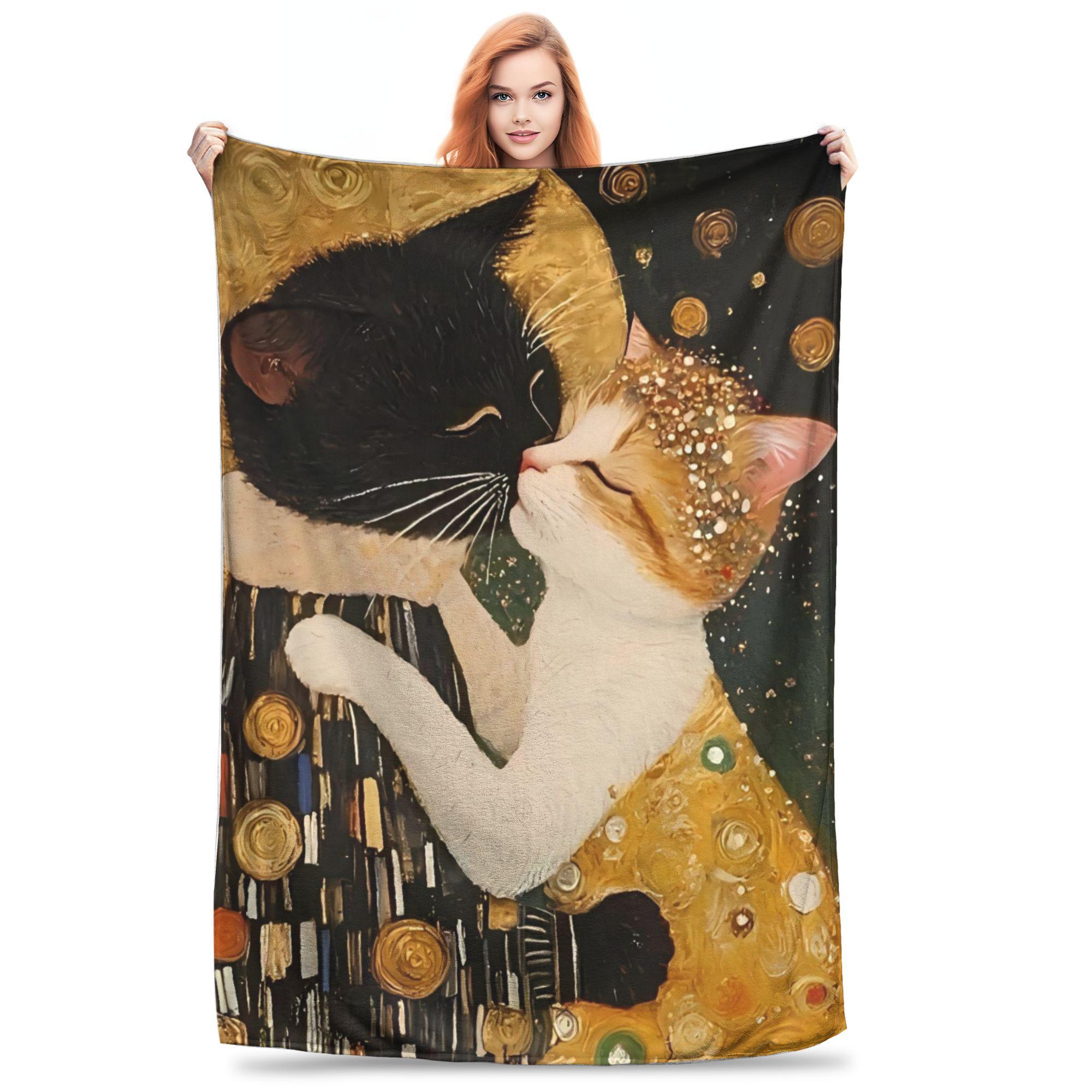 

Gustav Klimt Flannel Blankets Winter Soft Warm Bedding Throws for Kids Adult Living Room Comfortable Bedspread Sofa Bed Cover 130x150cm