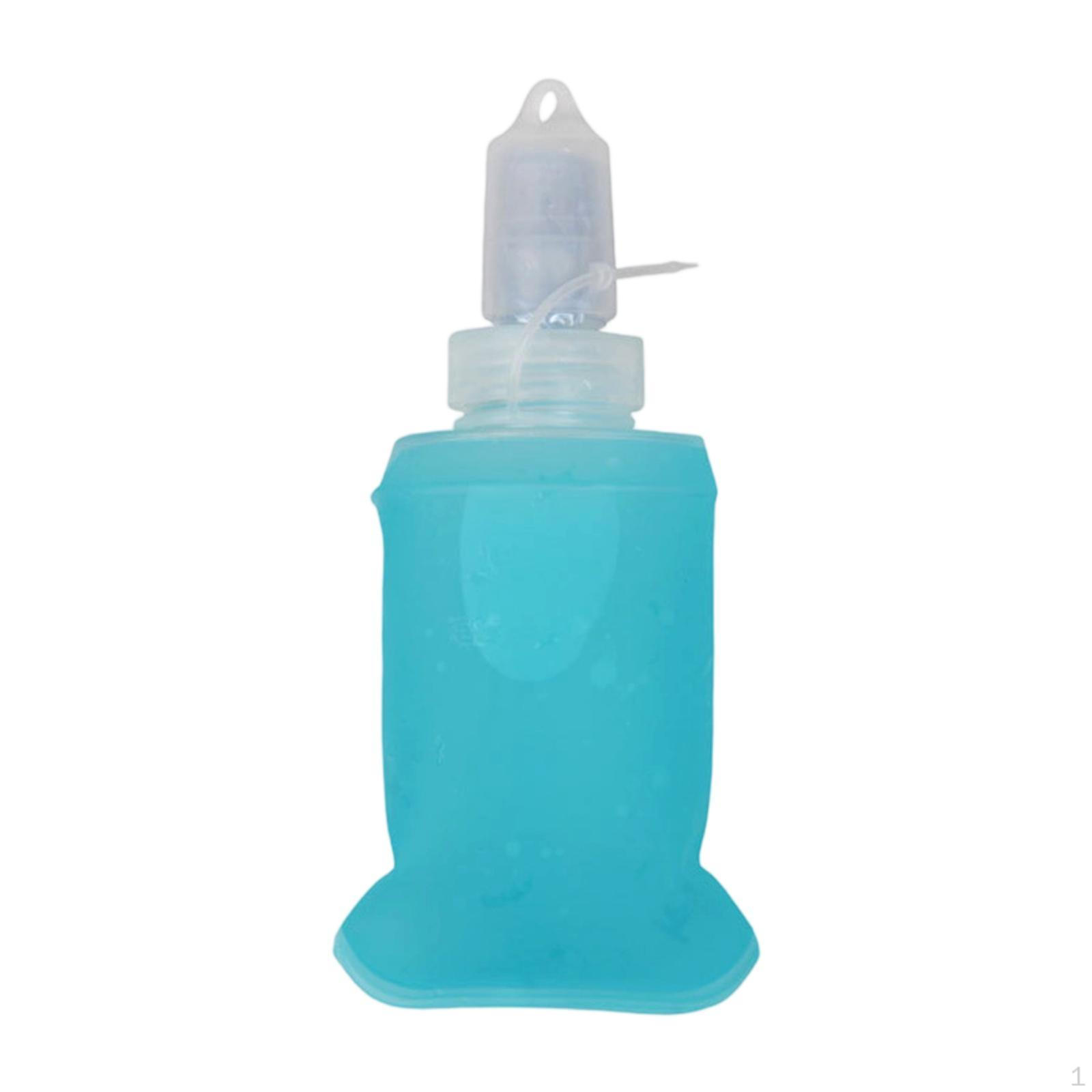 

Soft Foldable TPU Water Bottle for Running Backpacking Hiking Gym Outdoor Activities Blue 100ML
