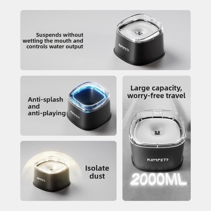 Large Capacity Suspended Pet Water Dispenser Non Wet Mouth Dustproof Automatic Water Feeder Removable Washable Water Bowl for Dogs Cats Pet Supplies