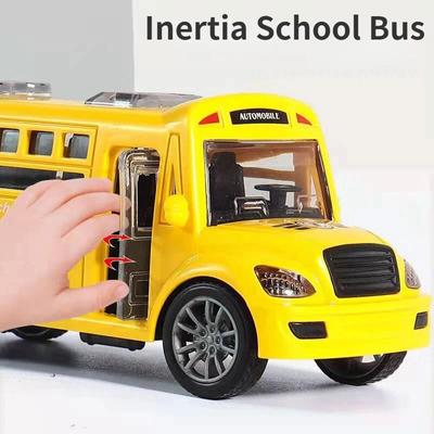 Modello di auto scuolabus per giocattoli per bambini, macchinine giocattolo educativo per bambini, ruota inerziale per veicoli da gioco in miniatura, regalo di compleanno per ragazzi